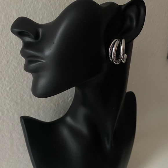 Chunky Gold Hoop Earrings | Bold Statement Hoops (Gold or Silver) - Picture 9 of 16